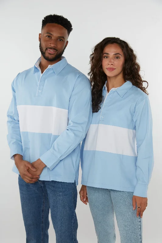 Men's Striped Shirts for a Maritime TwistPadstow Unisex Deck Shirt - Blue