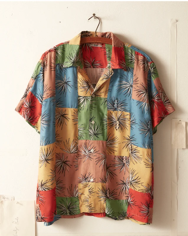 Men's Denim Shirts for a Rugged LookPatchwork Tumbleweed Short Sleeve Shirt