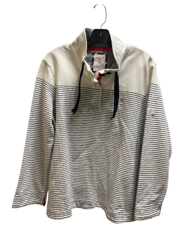 Comfortable Men's Fleece HoodiesSweatshirt Collar By Joules In Striped Pattern, Size: 1x Comfortable Men's Fleece HoodiesSweatshirt Collar By Joules In Striped Pattern, Size: 1x