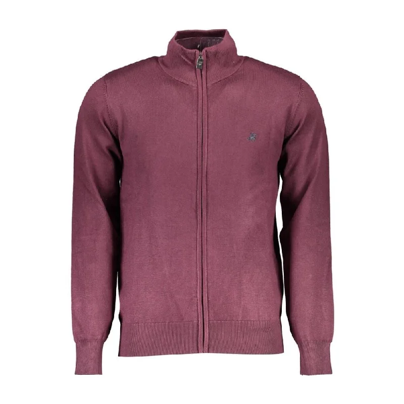 Men's Sweaters with Low-Neck DesignsU.S. Grand Polo Red Viscose Men Men's Sweater