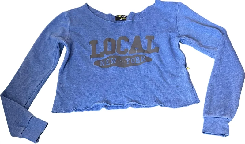 Men's Shirts with Raw-Edge HemlinesKids Local Off The Shoulder Fleece Sweatshirt In Blue Men's Shirts with Raw-Edge HemlinesKids Local Off The Shoulder Fleece Sweatshirt In Blue