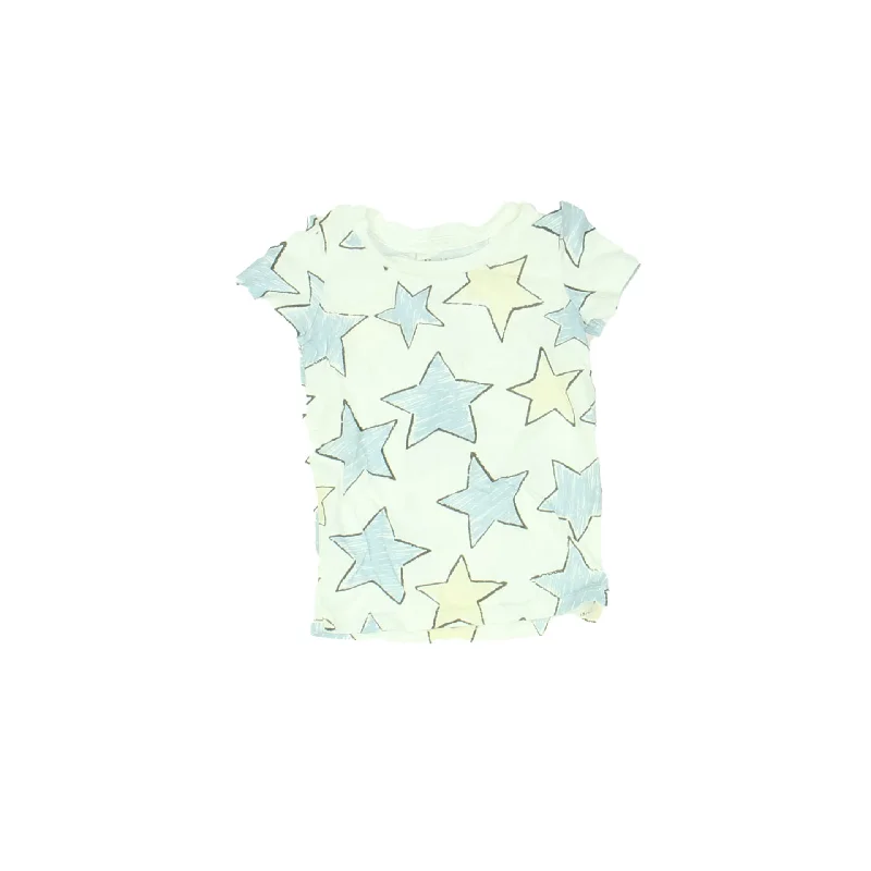 Men's Shirts with Asymmetrical HemlinesHart + Land Boys White | Stars T-Shirt