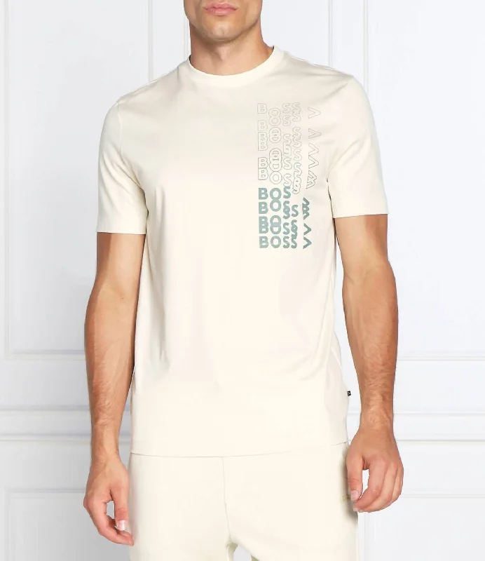 Men's Shirts with Full PlacketsTiburt 311 Short Sleeve Logo Crew Neck T-Shirt In Beige Men's Shirts with Full PlacketsTiburt 311 Short Sleeve Logo Crew Neck T-Shirt In Beige