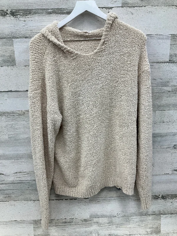 Men's Hoodies for SnowboardingSweatshirt Hoodie By Main Strip In Cream, Size: L