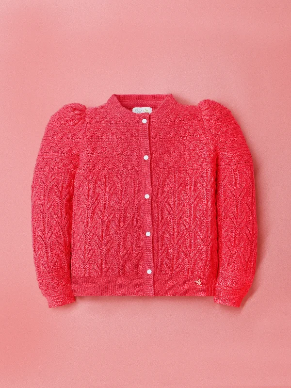 Men's Sweaters with A-Line ShapesCherry Crumble Fuchsia Crochet Knitted 100% Viscose Full Sleeves Round Neck Casual Wear Fitted Winter Sweater For Girls Men's Sweaters with A-Line ShapesCherry Crumble Fuchsia Crochet Knitted 100% Viscose Full Sleeves Round Neck Casual Wear Fitted Winter Sweater For Girls