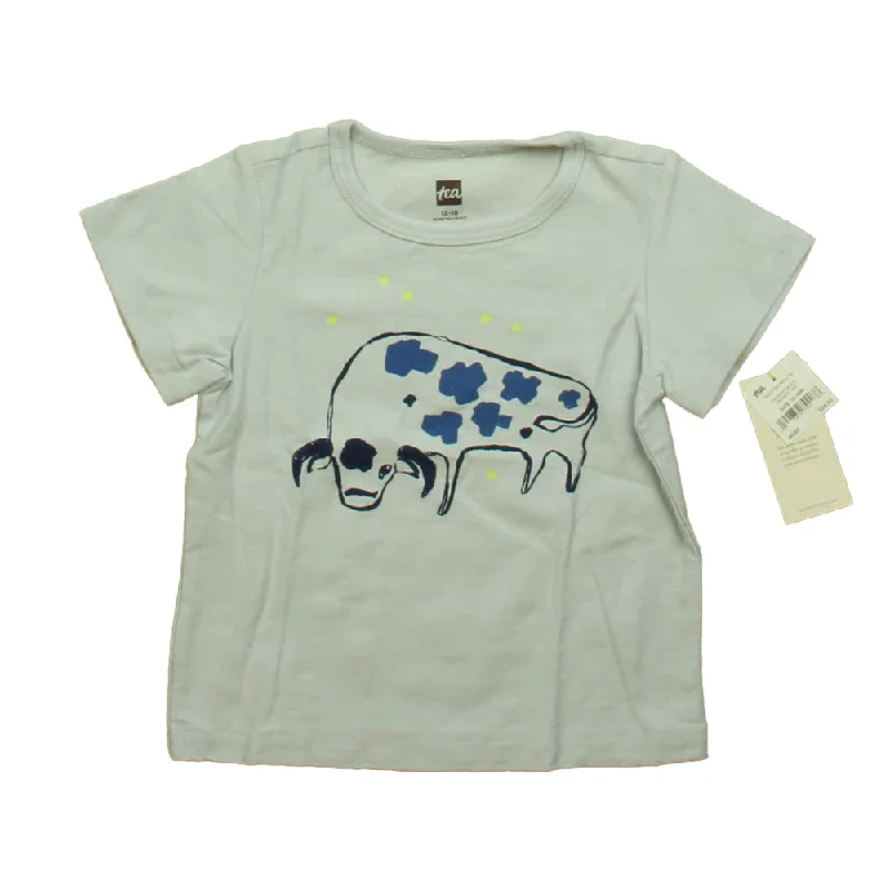 Men's Shirts with Hidden ButtonsTea Boys Blue Cow T-Shirt