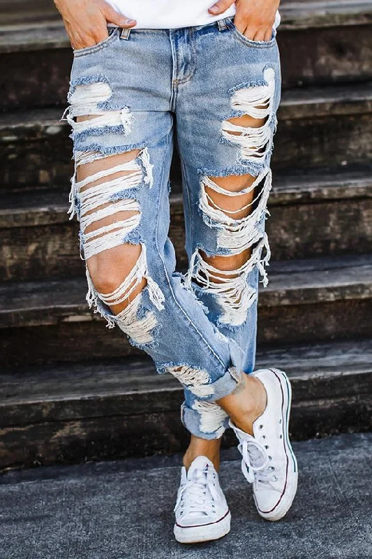 Casual Ripped Men's JeansKittenAlarm - On-trend Ripped Straight Jeans