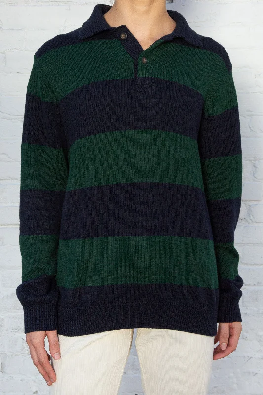 Navy Blue and Dark Green Stripes