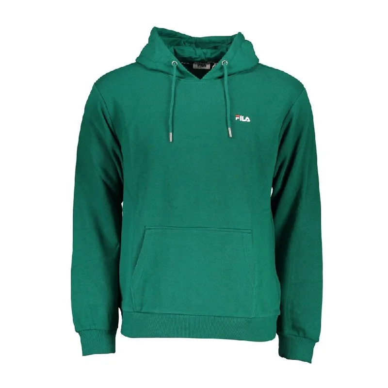 Men's Sweaters with Tailored FitsFila Chic Green Cotton Blend Hooded Men's Sweatshirt Men's Sweaters with Tailored FitsFila Chic Green Cotton Blend Hooded Men's Sweatshirt