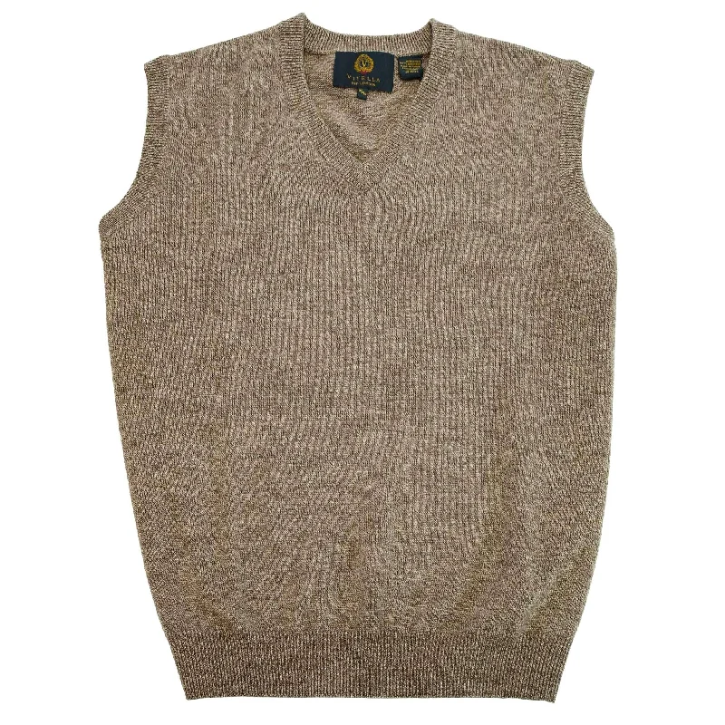 Comfortable Men's Cotton SweatersExtra Fine 'Zegna Baruffa' Merino Wool V-Neck Sleeveless Sweater Vest in Camel by Viyella Comfortable Men's Cotton SweatersExtra Fine 'Zegna Baruffa' Merino Wool V-Neck Sleeveless Sweater Vest in Camel by Viyella
