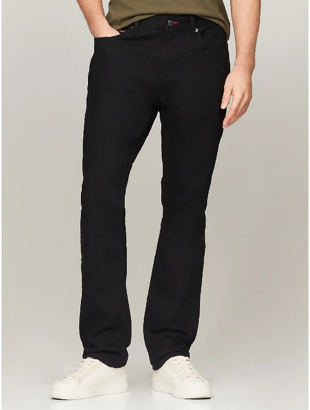 Men's Straight-Leg Jeans in Dark WashTommy Hilfiger Men's Black Straight Fit Jean