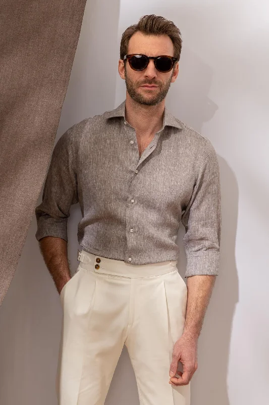 Men's Organic Cotton Shirts for Eco-ConsciousnessDesert linen shirt - Made in Italy Men's Organic Cotton Shirts for Eco-ConsciousnessDesert linen shirt - Made in Italy