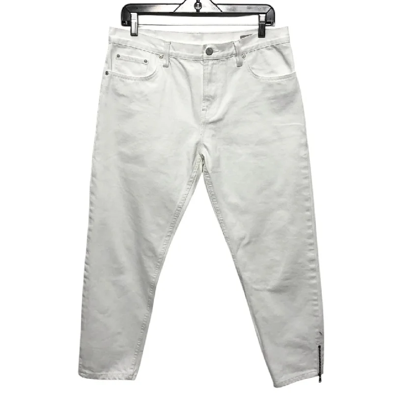 High-Waisted Men's JeansJeans Designer By All Saints In White Denim, Size:10