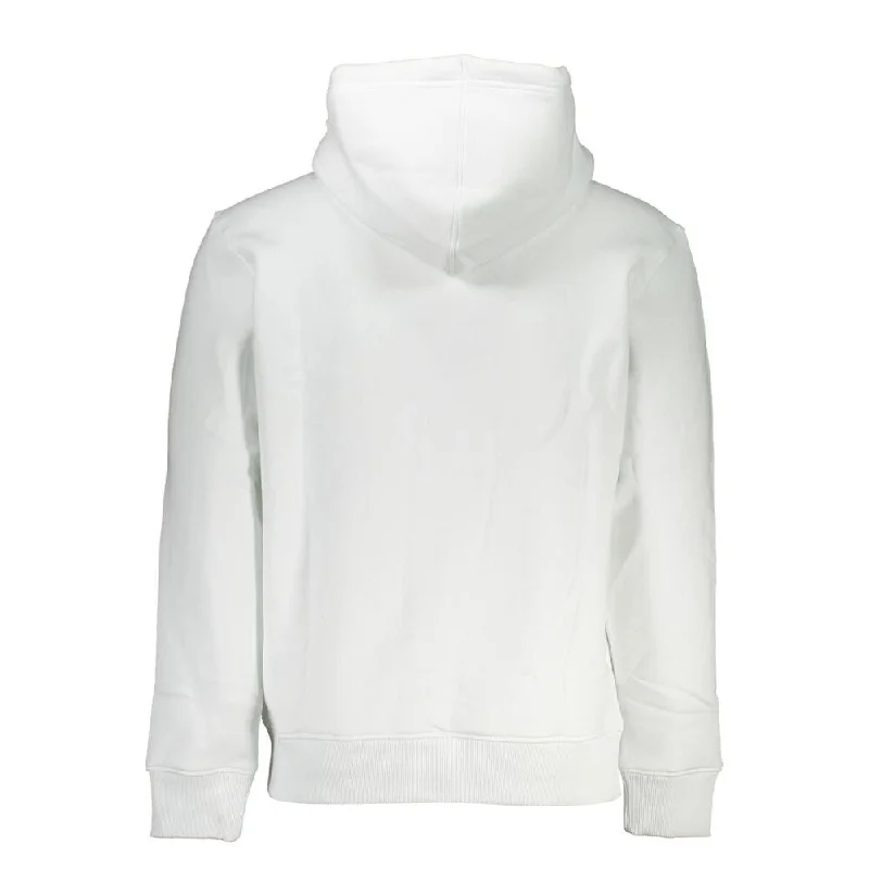 Men's Sweaters in Earthy TonesCalvin Klein Chic White Embroidered Hoodie with Eco-Conscious Men's Touch Men's Sweaters in Earthy TonesCalvin Klein Chic White Embroidered Hoodie with Eco-Conscious Men's Touch