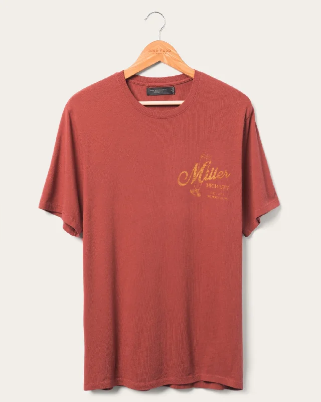 Breathable Men's Mesh TopsMiller High Life Sportsman's Club Glass Vintage Tee
