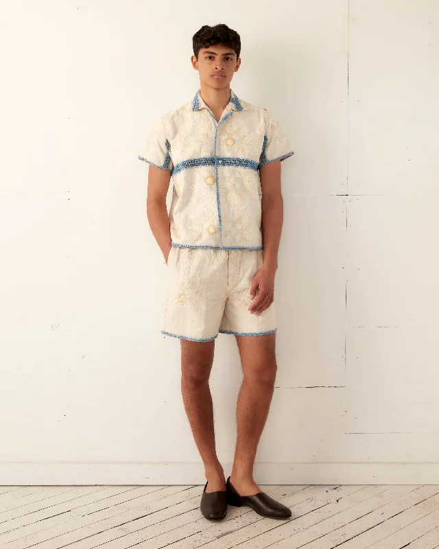Men's Pattern-Clashing Shirts for Bold FashionCrochet Ladderwork Short Sleeve Shirt Men's Pattern-Clashing Shirts for Bold FashionCrochet Ladderwork Short Sleeve Shirt
