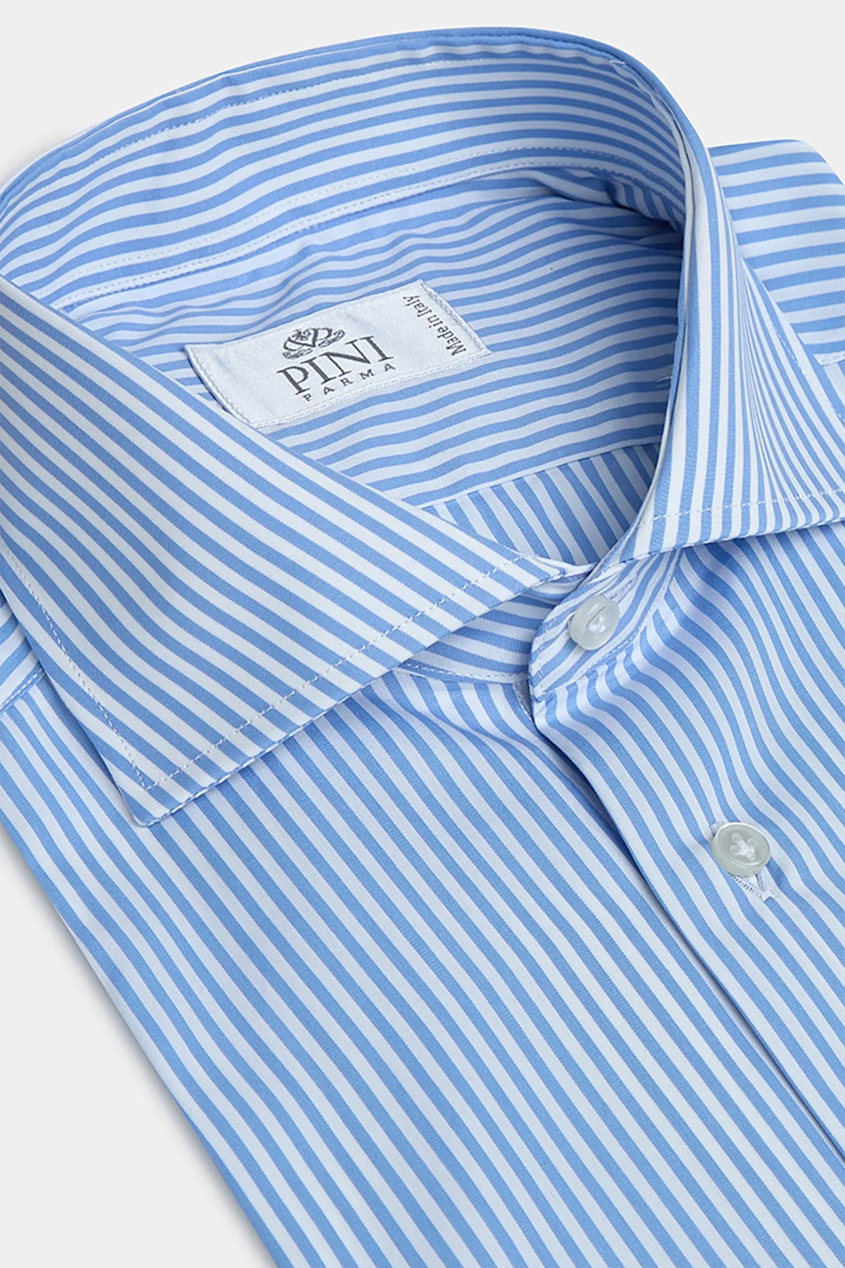 Men's Patterned Casual Shirts for Relaxed StylingLight Blue Striped Shirt - Made in Italy Men's Patterned Casual Shirts for Relaxed StylingLight Blue Striped Shirt - Made in Italy