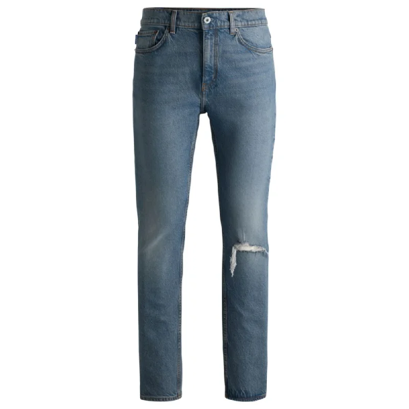 Premium Quality Men's Jeans for Every OccasionSlim-fit jeans in mid-blue comfort-stretch denim Premium Quality Men's Jeans for Every OccasionSlim-fit jeans in mid-blue comfort-stretch denim
