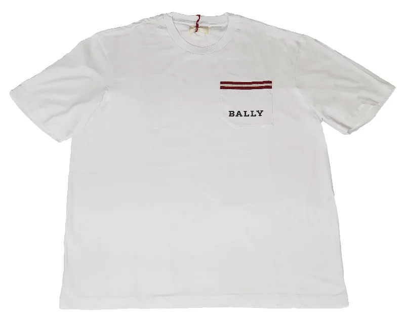 Men's Shirts with Appliqué DetailsBally 6233732 Men's Bone 100% Cotton Pocket T-Shirt Men's Shirts with Appliqué DetailsBally 6233732 Men's Bone 100% Cotton Pocket T-Shirt