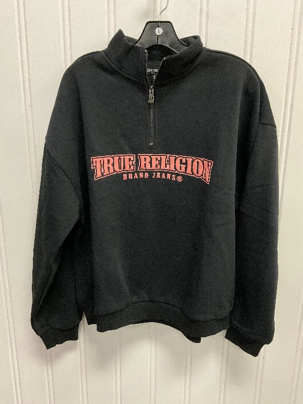Unique Men's Custom HoodiesSweatshirt Collar By True Religion In Black & Pink, Size:M Unique Men's Custom HoodiesSweatshirt Collar By True Religion In Black & Pink, Size:M