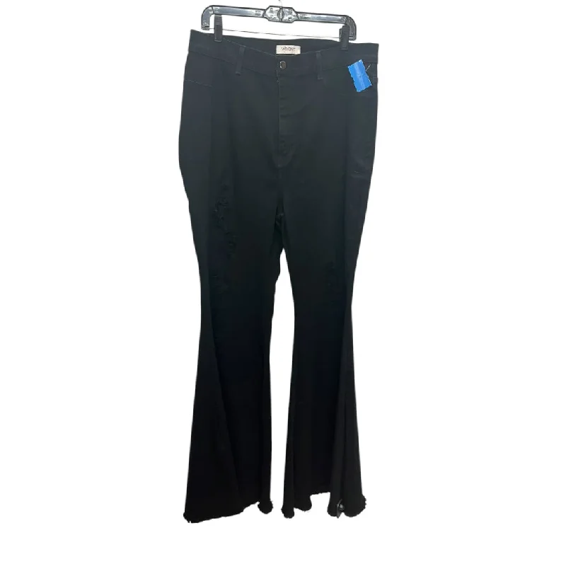 Comfortable Men's JeansJeans Flared By Clothes Mentor In Black Denim, Size: 3x