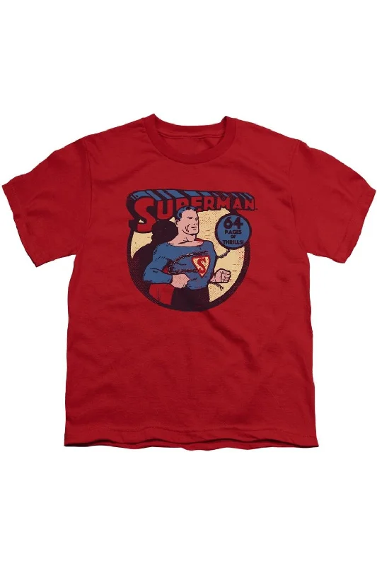 Men's Shirts with Belt LoopsDC Comics Superman 64 Short Sleeve Youth Tee / T-Shirt