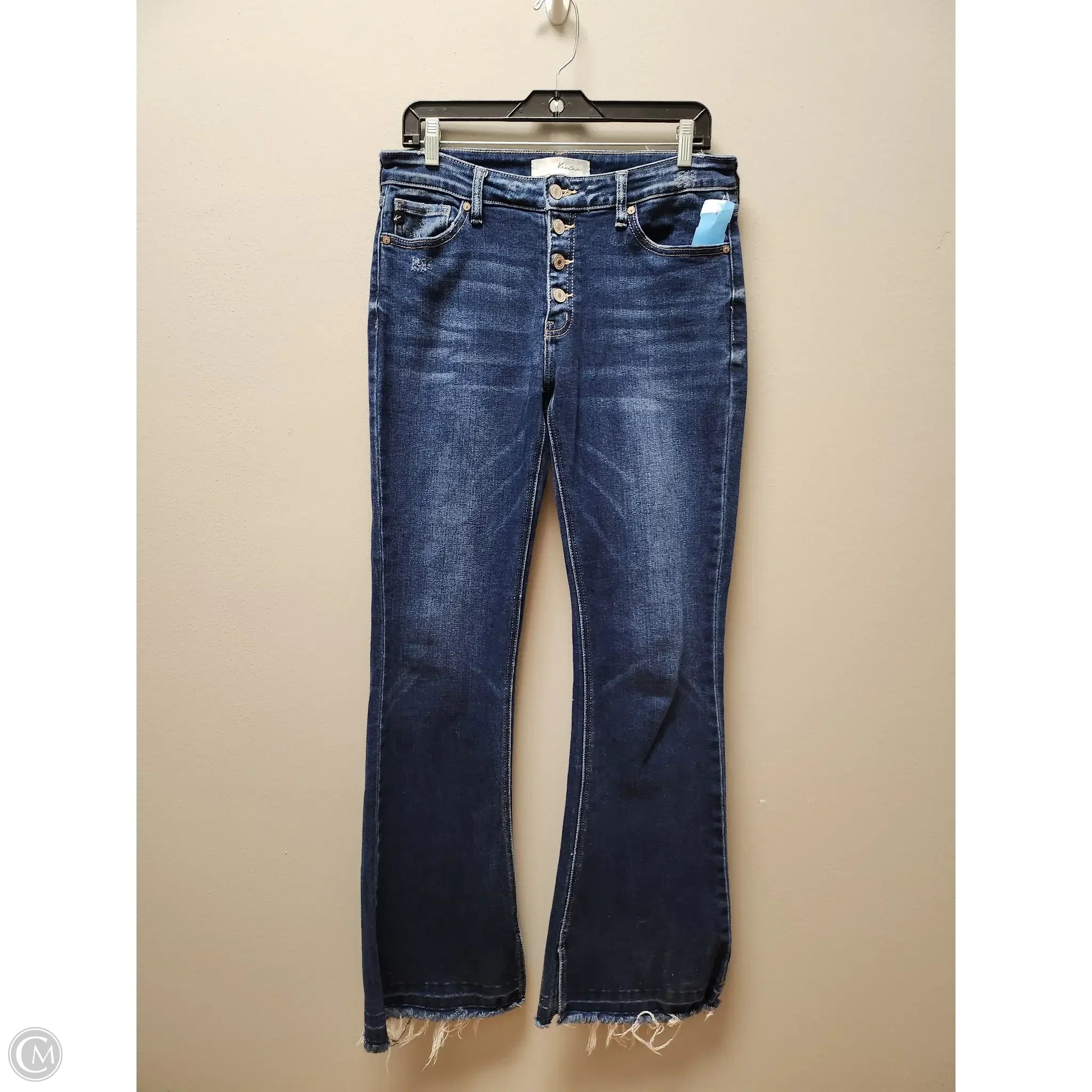 Fashion-Forward Men's JeansJeans Flared By Kancan In Blue Denim, Size: 8