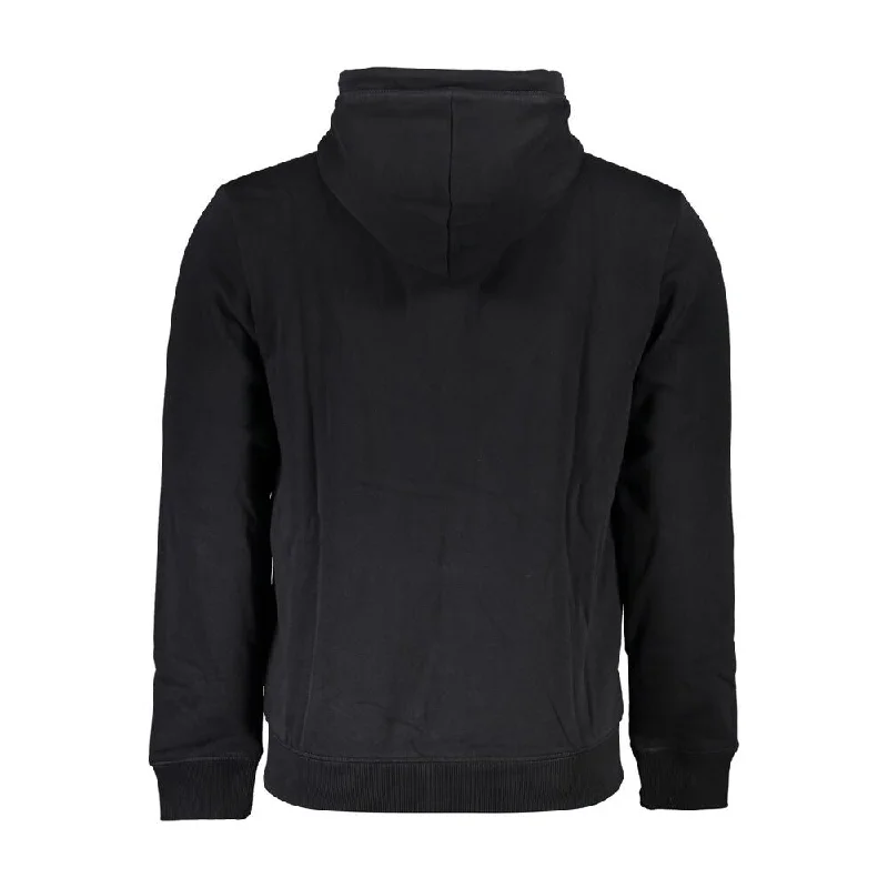 Men's Sweaters with ThumbholesNapapijri Black Cotton Men Hooded Men's Sweater