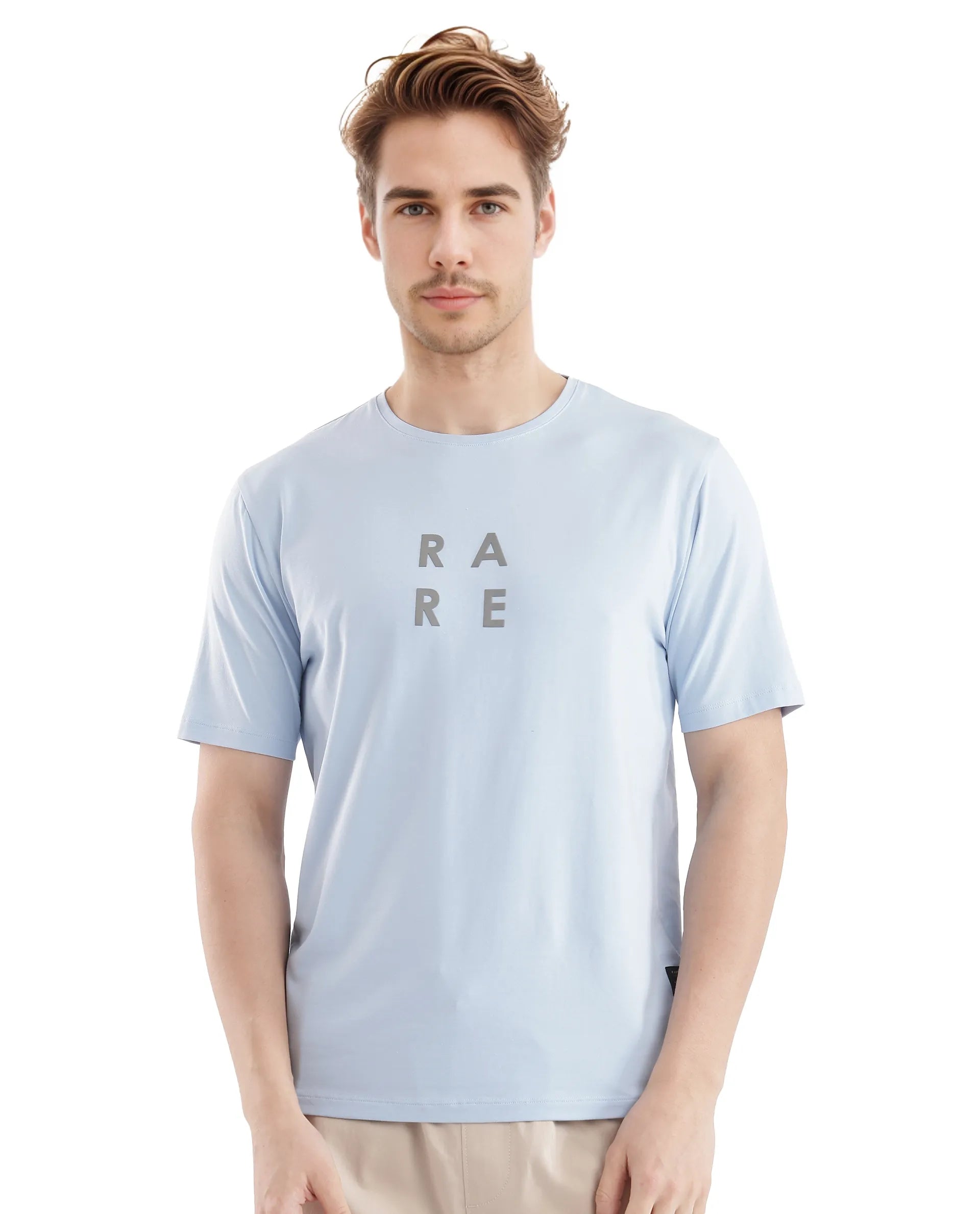 Men's Shirts with Tab CollarsRare Rabbit Men's Lalyy Light Blue Cotton Blend Fabric Short Sleeve Crew Neck T-Shirt Men's Shirts with Tab CollarsRare Rabbit Men's Lalyy Light Blue Cotton Blend Fabric Short Sleeve Crew Neck T-Shirt