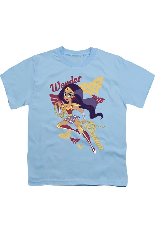 Comfortable Men's Polo ShirtsDC Comics Superhero Girls Wonder Woman Short Sleeve Youth Tee / T-Shirt Comfortable Men's Polo ShirtsDC Comics Superhero Girls Wonder Woman Short Sleeve Youth Tee / T-Shirt