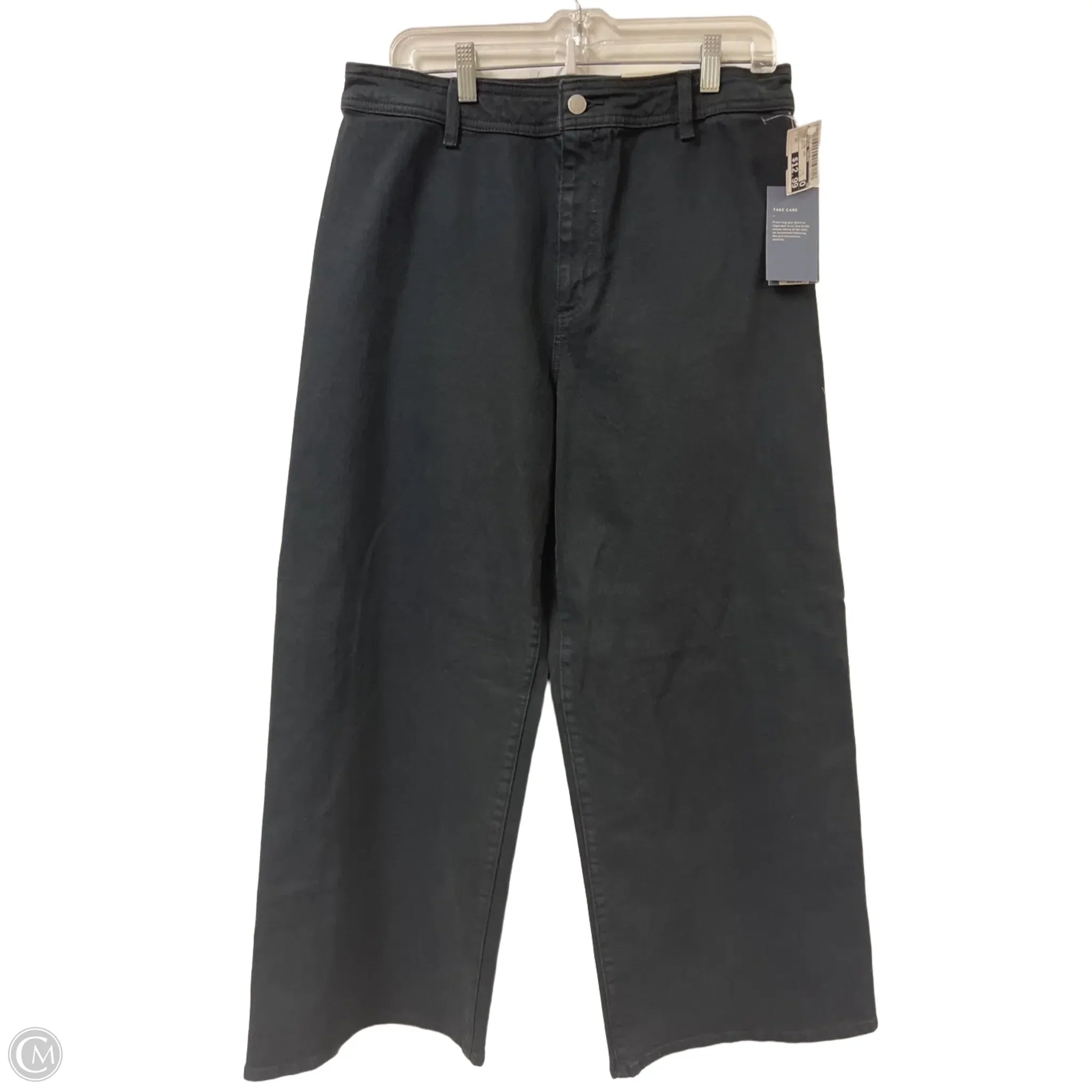 Workwear Men's JeansJeans Wide Leg By Universal Thread In Black Denim, Size: 12