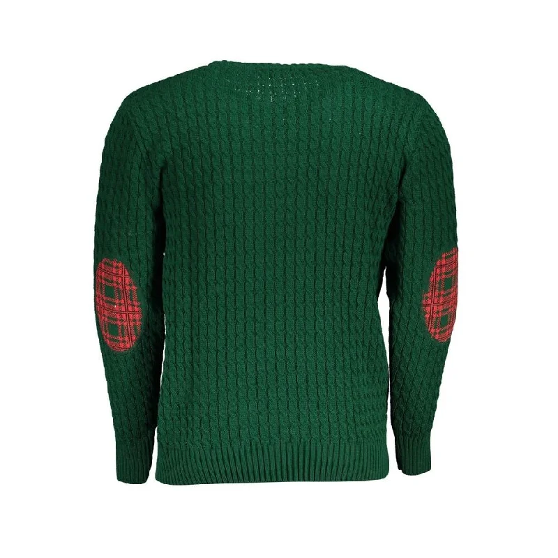 Men's Sweaters with ThumbholesU.S. Grand Polo Twist-Knit Green Crew Neck Men's Sweater Men's Sweaters with ThumbholesU.S. Grand Polo Twist-Knit Green Crew Neck Men's Sweater