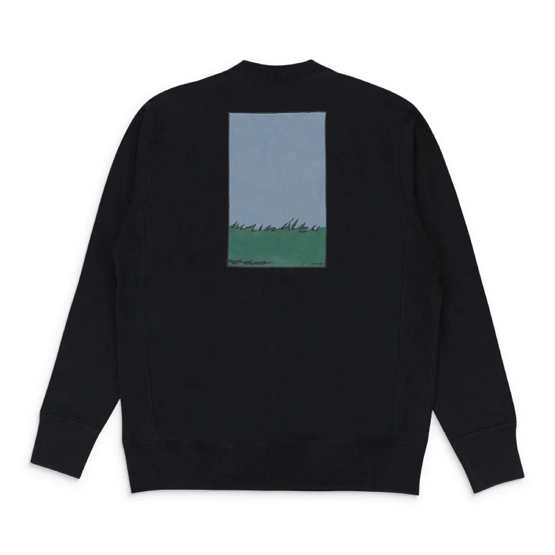 Men's Shirts with Patchwork SleevesBLUESKY CREW BLACK SWEATSHIRT
