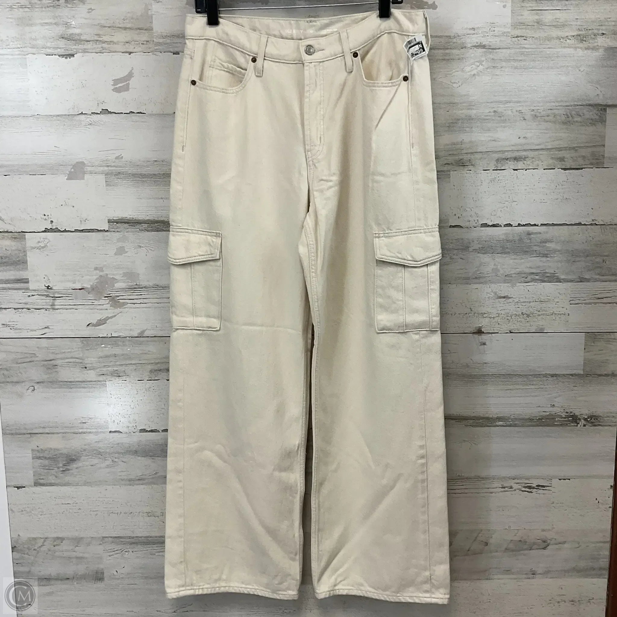 Comfortable Men's JeansJeans Wide Leg By Old Navy In Cream, Size: 10