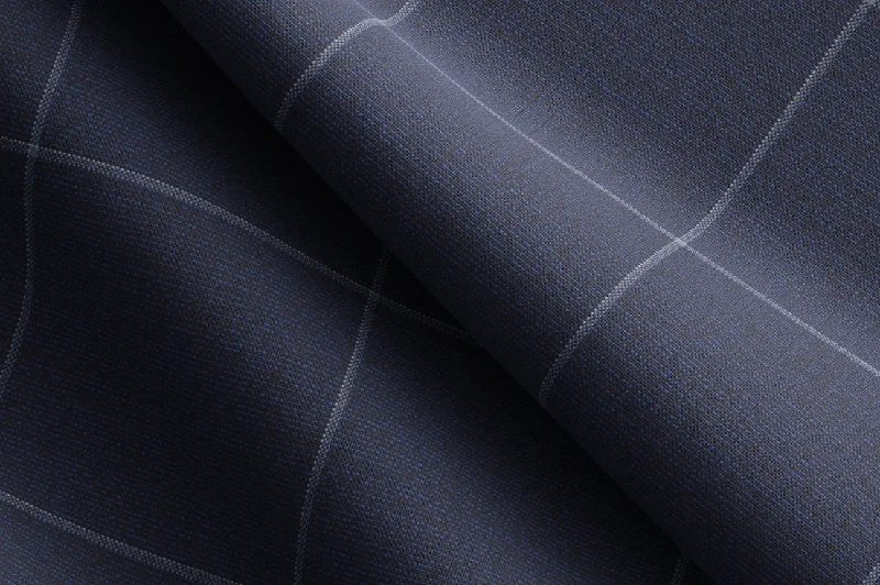 Made to Mesaure Blue Check Waistcoat
