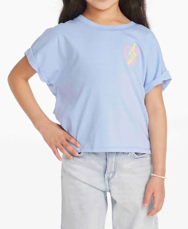 Men's Shirts with Chest PocketsGirls Tee In Heart Bolt
