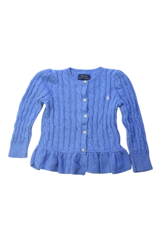 Men's Sweaters with Patchwork DesignsPolo Ralph Lauren Ruffled Cardigan 3T