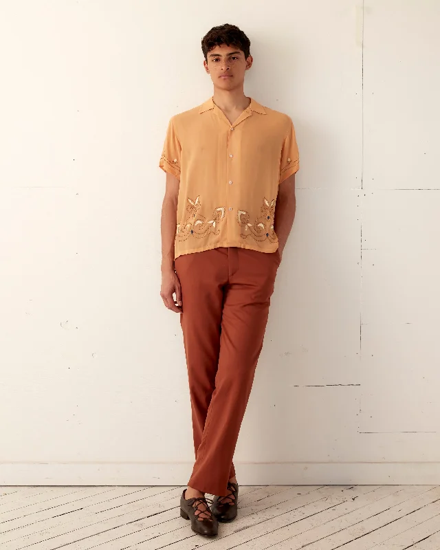 Men's Limited Edition Shirts for ExclusivityBeaded Cantaloupe Short Sleeve Shirt
