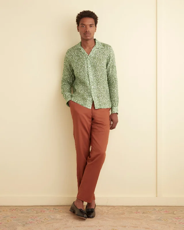 Men's Patterned Button-Down Shirts for Added InterestGreen Meadow Long Sleeve Shirt