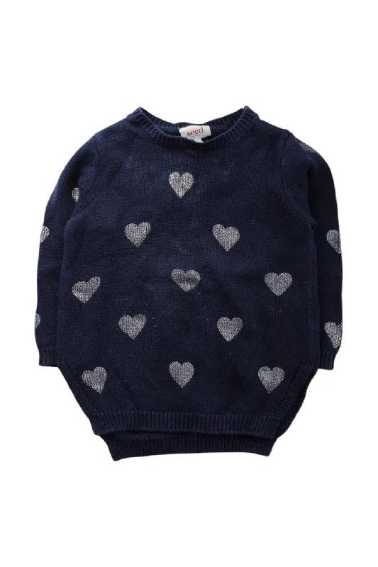 Men's Sweaters in Earthy TonesSeed Heart Pattern Knit Sweater 2T