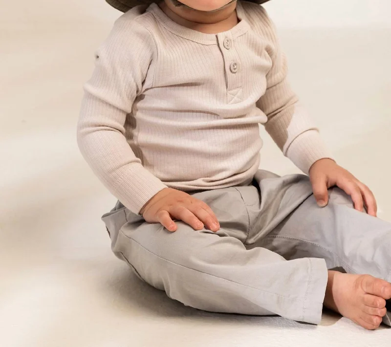 Men's Pattern-Play Shirts for a Fun TwistBoys Ribbed Long Sleeve Henley Shirt In Vanilla Men's Pattern-Play Shirts for a Fun TwistBoys Ribbed Long Sleeve Henley Shirt In Vanilla