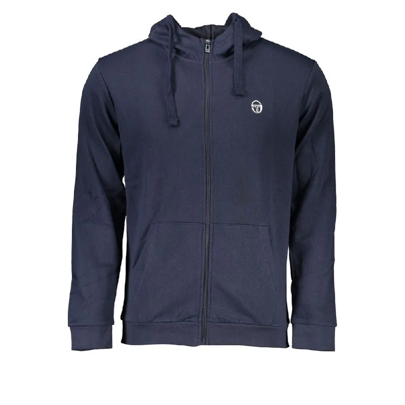 Men's Sweaters with ThumbholesSergio Tacchini Blue Cotton Men's Sweater