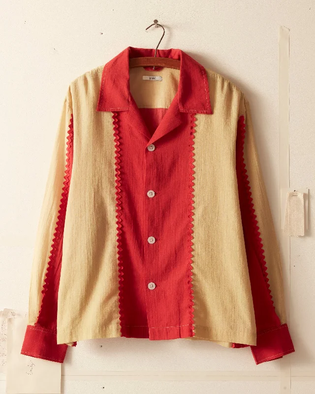 Men's Stain-Resistant Shirts for Mess-Free WearBunting Stripe Long Sleeve Shirt