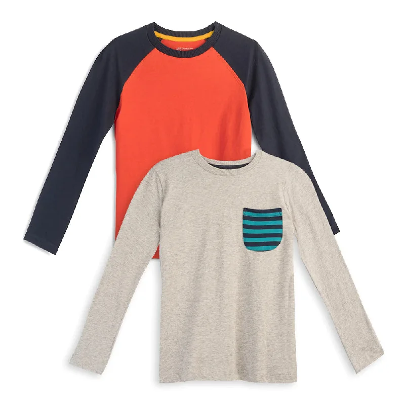 Men's Shirts with Appliqué DetailsMightly Boys Ready Set Go Long Sleeve T-Shirt