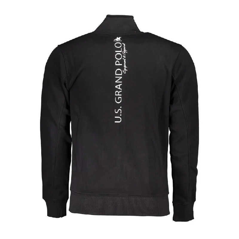 Men's Sweaters with Three-Quarter SleevesU.S. Grand Polo Chic Fleece Long Sleeve Sweatshirt with Contrast Men's Details Men's Sweaters with Three-Quarter SleevesU.S. Grand Polo Chic Fleece Long Sleeve Sweatshirt with Contrast Men's Details