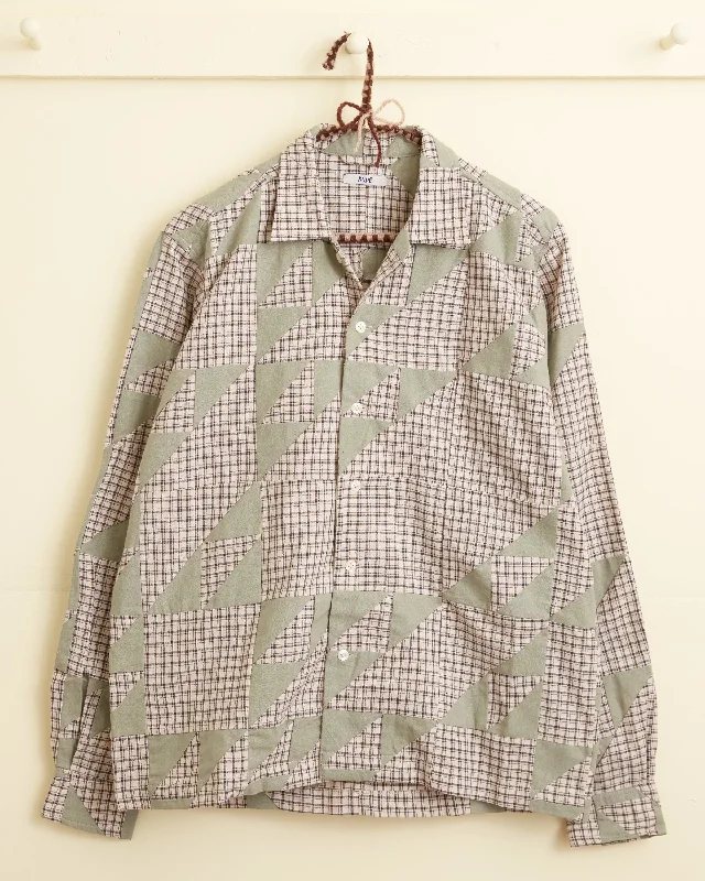 Men's Short-Sleeve Shirts for Warm WeatherWandering Lover Quilt Long Sleeve Shirt - Mint Men's Short-Sleeve Shirts for Warm WeatherWandering Lover Quilt Long Sleeve Shirt - Mint