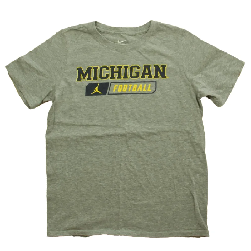 Men's Shirts for HikingNike Boys Gray Michigan T-Shirt