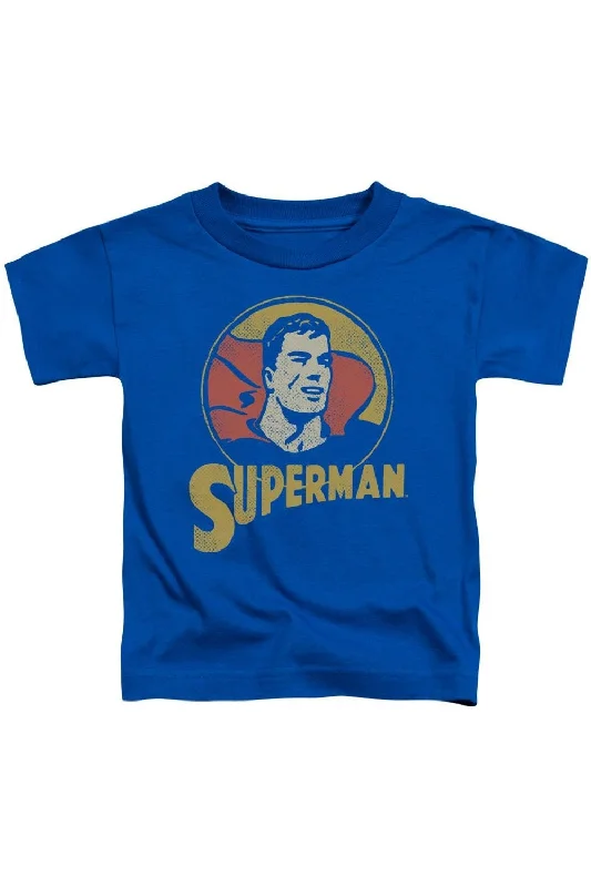 Stylish Men's HenleysDC Comics Super Circle Short Sleeve Juvenile Tee / T-Shirt