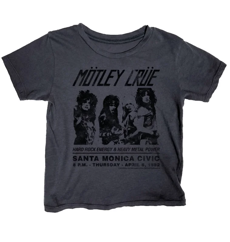 Men's Shirts with Ruffled HemlinesBoy's Motley Tee In Vintage Black