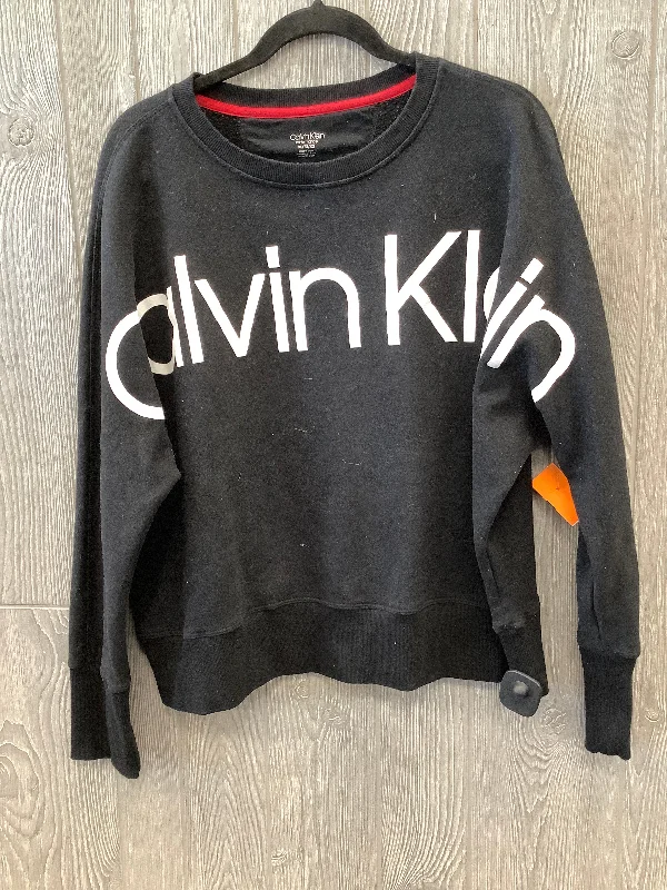 Men's Hoodies with Adjustable SleevesSweatshirt Crewneck By Calvin Klein In Black, Size: Xl Men's Hoodies with Adjustable SleevesSweatshirt Crewneck By Calvin Klein In Black, Size: Xl